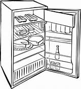 Fridge Refrigerator Drawing Coloring Open Clipart Food Sketch Pages Clip Drawings Empty Printable Larder Kids Getdrawings Rocks Paintingvalley Getcolorings Color sketch template