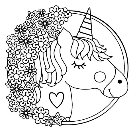 unicorn coloring pages printable  kids unicorn coloring book