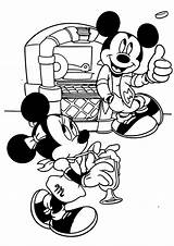 Mickey Gang Jukebox sketch template