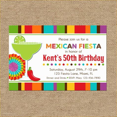 Mexican Fiesta Invitation Templates Free Of Mexican Fiesta Party