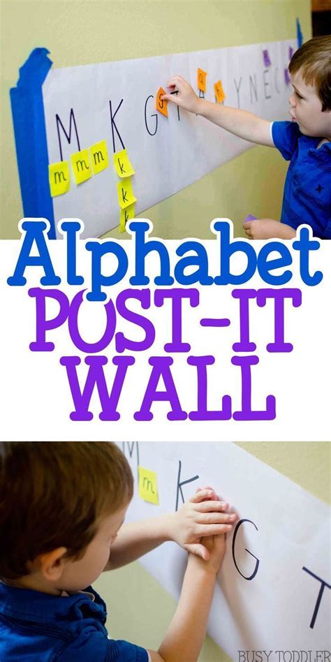 alphabet post  wall  easy literacy activity  toddlers