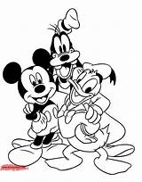 Mickey Mouse Coloring Pages Friends Goofy Donald Micky Minnie Disney Pluto Baby Book Print Drawing Color Printable Popular Daysi Miny sketch template