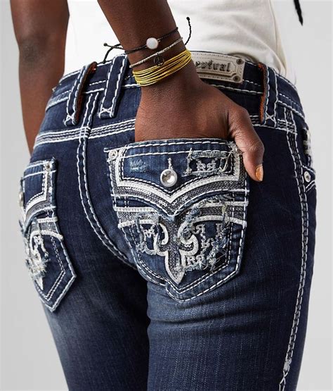 Rock Revival Celinda Straight Stretch Cuffed Jean Womens Jeans In