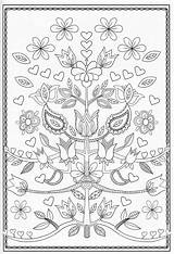 Coloring Pages Scandinavian Embroidery Patrones Book Patterns Floral Bordados Florales Jacobean Pattern Pg Para Sheets Designs Print Folk Visit Choose sketch template