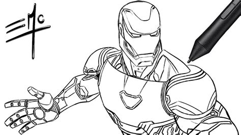 draw ironman  avengers infinity war adobe photoshop youtube