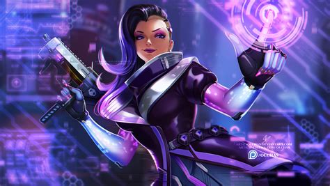overwatch sombra sexy fan art anime cosplaygame playing info
