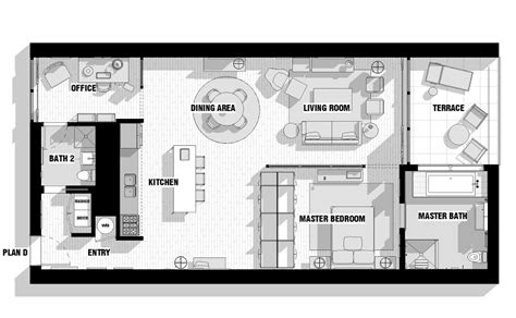 city loft floor plan interior design ideas