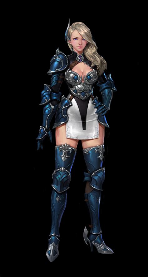 artstation knight ye lim chae female armor fantasy female warrior