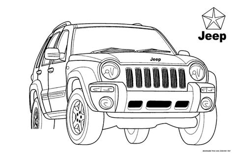 jeep coloring pages jeep drawing  kids coloring pages