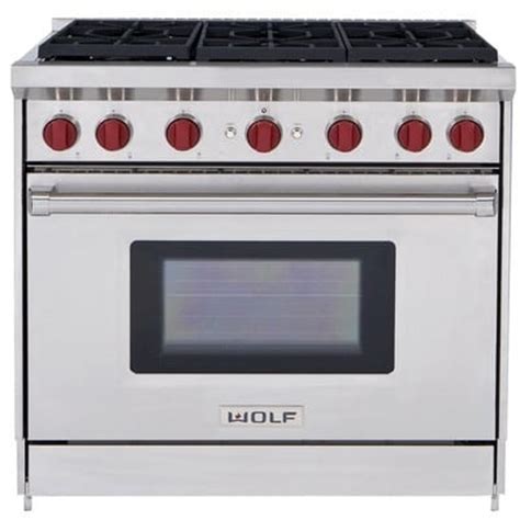 wolf gr   pro style gas range   dual stacked sealed burners  cu ft