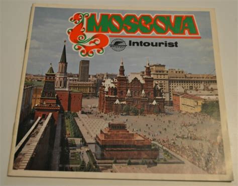 Intourist Soviet Moscow Rr 1979 Travel Ussr Photos Brochure In