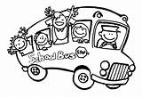 Coloring Pages Bus Kids Driver School Waving Hand Color Children Goodbye First Kindergarten Fun Disegni Back Clipart Printable Colouring Hello sketch template