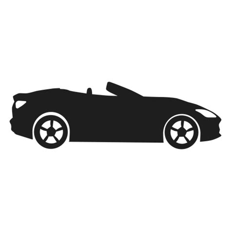 convertible car side view silhouette transparent png svg vector file