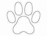 Paw Cat Print Pattern Drawing Outline Printable Template Paws Clipart Dog Traceable Patternuniverse Stencils Patterns Crafts Tattoo Use Clip Creating sketch template