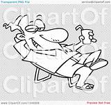 Illustration Royalty Lounging Holding Outline Drink Cold Cartoon Man Rf Clip Toonaday Regarding Notes Quick sketch template