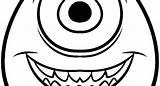 Mike Wazowski Coloring Pages Printable Color Getcolorings sketch template