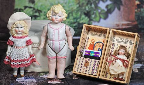 Three All Bisque German Dolls Auction