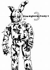 Fnaf Freddy Springtrap Foxy Trap Nightmare Freddys Sketchite Getcolorings Tigress Getdrawings Páginas Further sketch template
