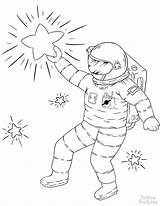 Astronaut Astronauta Astronaute Astronomy Stelle Coloriages sketch template