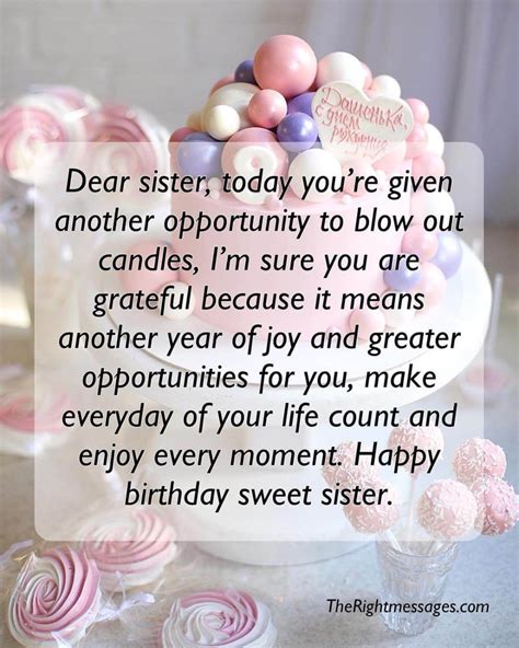 short  long birthday wishes  sister   messages