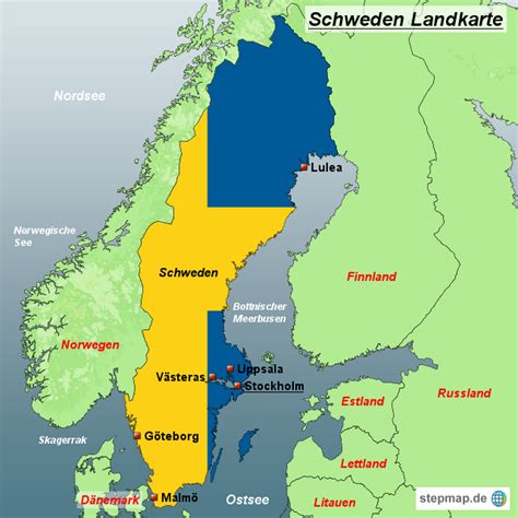 schweden landkarte von landkarten landkarte fuer schweden