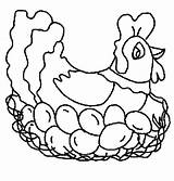 Coloring Chicken Egg Hen Pages Hatching Kids Drawing Nugget Hens Color Getdrawings Printable Mother Little Getcolorings Netart sketch template
