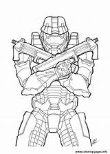 Halo Coloring Master Chief Pages Getcolorings sketch template