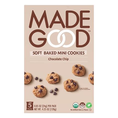 madegood soft baked mini cookies chocolate chip  pack vitacost