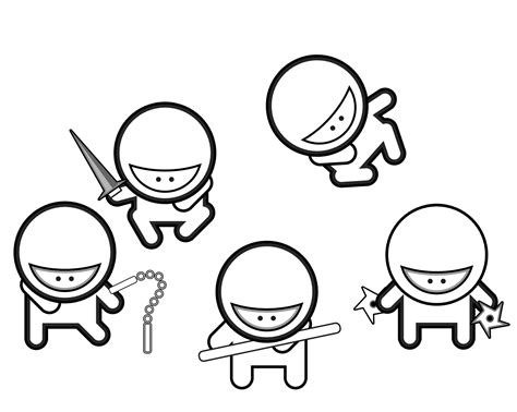 ninja coloring pages  kids downloadable  worksheets