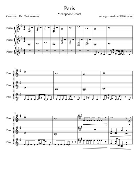 paris sheet   piano mixed trio musescorecom