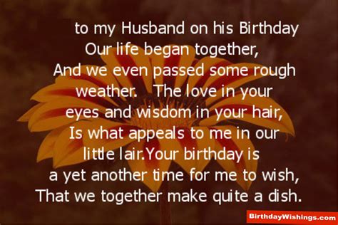 Birthday Poem For Husband