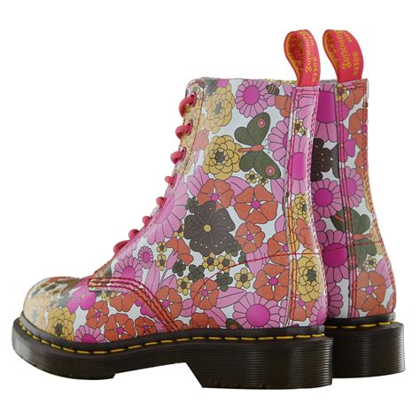drmartens pascal  eyelets vintange daisy floral leather womens ankle boot ebay