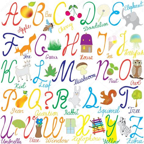 alphabet words images learning  english alphabet  pictures