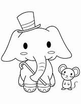 Mouse Elephant Coloring Pages sketch template