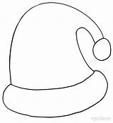 Coloring Pages Hat Santa Christmas Printable Cool2bkids Blank sketch template