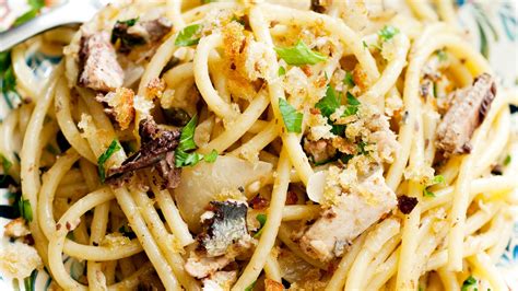 pasta with sardines bread crumbs and capers recipe nyt cooking