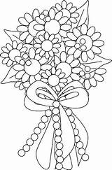 Coloring Bouquet Flower sketch template