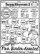 Kindergarten Worksheets Spring Rhyming Words Color Literacy Math Bugs Activities Choose Board Bug Practice Students Grade sketch template