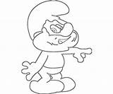 Smurf Coloring Papa Smurfs Pages Characters Part Drawings Pdf Library Clipart Popular Line sketch template
