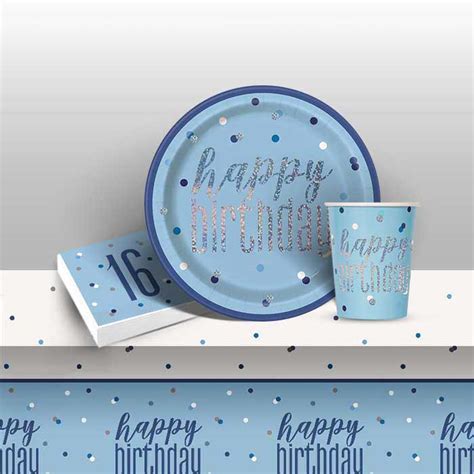 blue glitz  birthday party pack starter party save smile