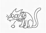 Simpsons Coloring Pages Snowball Cat Cartoon Books Kids sketch template