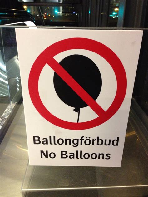 balloons allowed