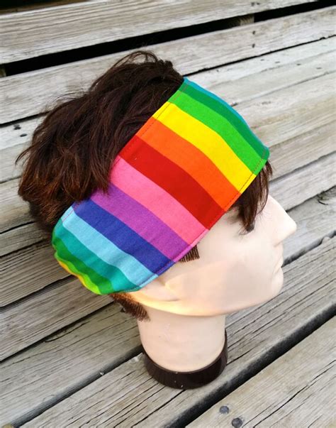 headband gay pride accessory rainbow pride by thatgirlknitz