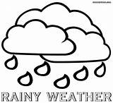 Cloudy Drawing Rainy Weather Coloring Pages Days Getdrawings Sheet sketch template