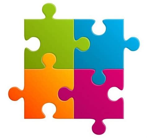 colorful jigsaw puzzle pieces vector set welovesolo