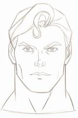 Superman Face Sketch Reeve Christopher Paintingvalley sketch template