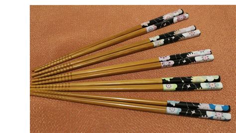 set   handcrafted basic japanese chopsticks flower