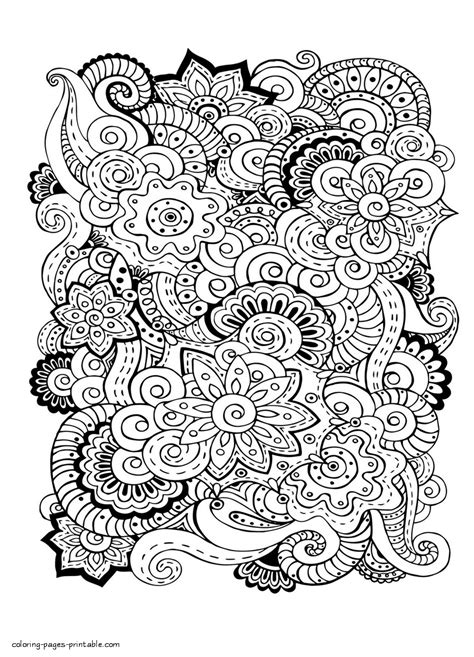 complex flower coloring pages coloring pages printablecom