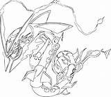 Pokemon Coloring Rayquaza Legendary Mega Sheets Pages Print Evolution Printable Off Kids sketch template
