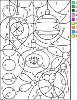 Coloring Color Adult Numbers Number Christmas Pages sketch template
